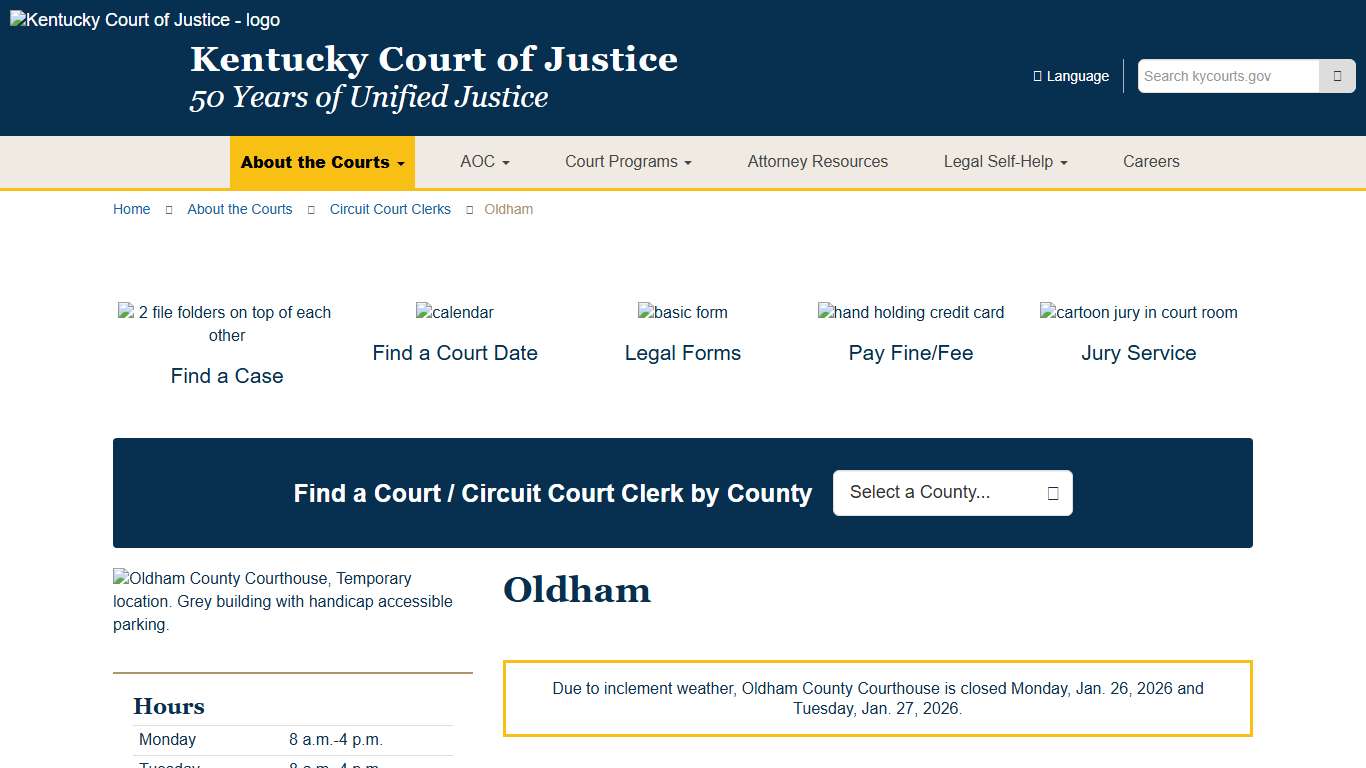Oldham - Kentucky Court of Justice